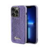 Coque iPhone 13 Pro Max Guess Sequin Script Metal violette