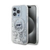Coque iPhone 13 Pro Max Karl Lagerfeld Liquid Glitter Choupette Head MagSafe transparente