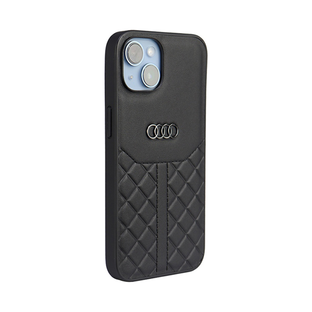 Coque iPhone 14 Audi Genuine Leather noire — visuel 2