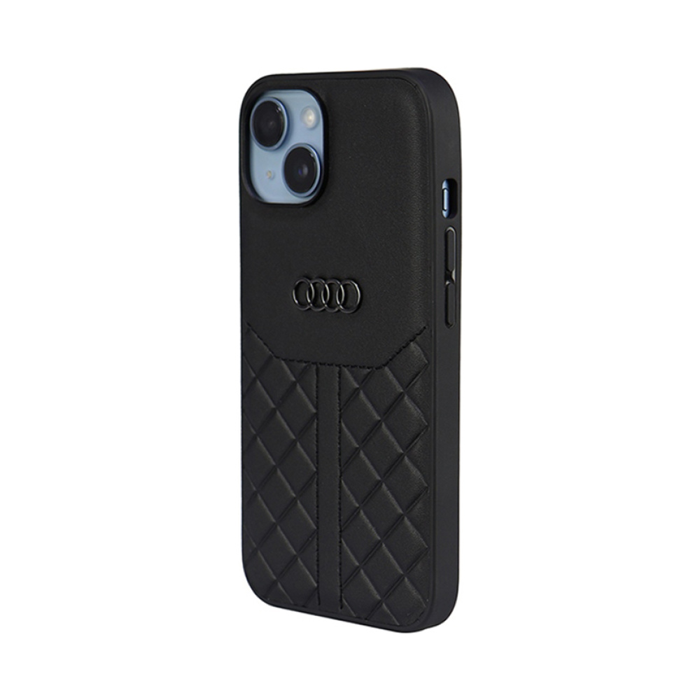 Coque iPhone 14 Audi Genuine Leather noire — visuel 3