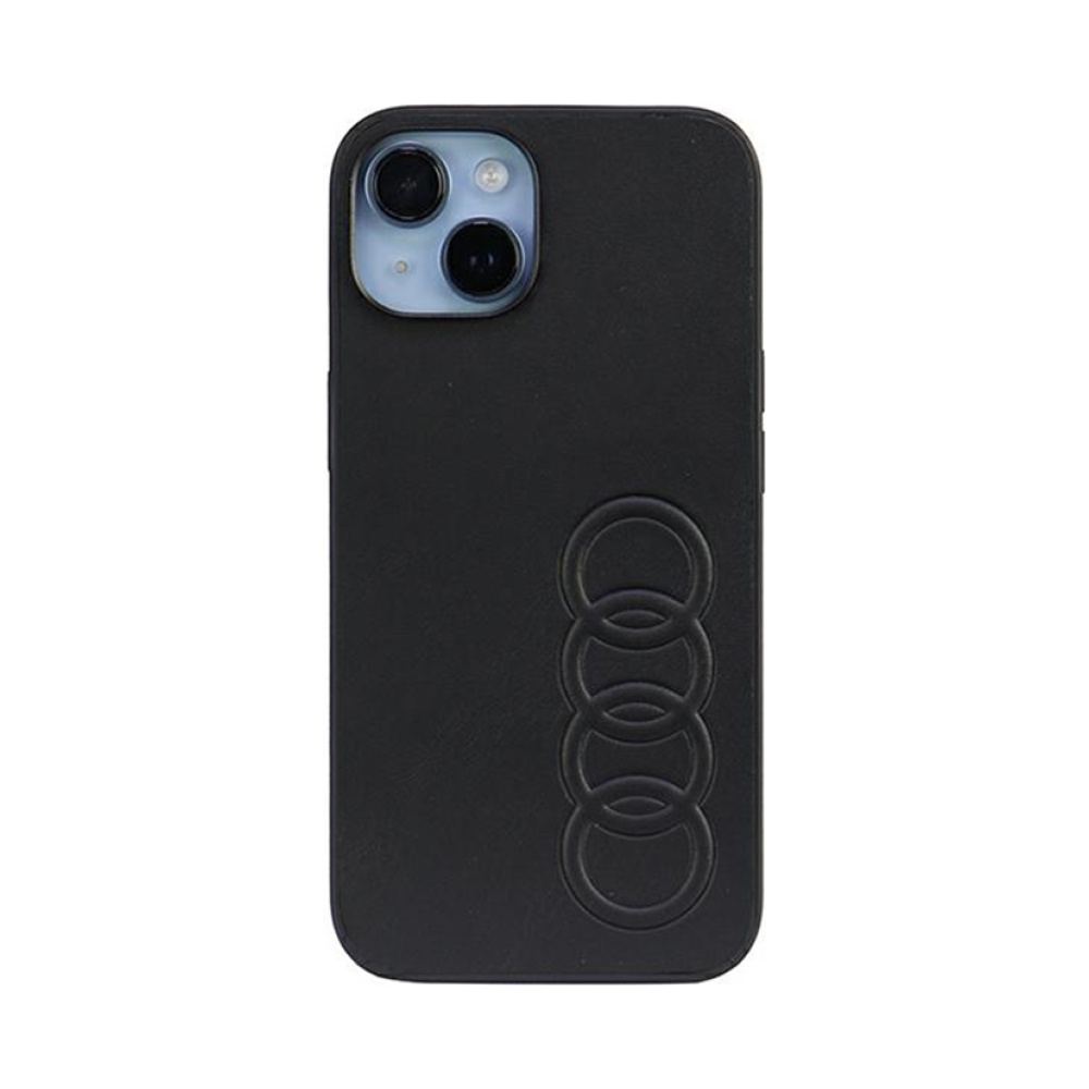 Coque iPhone 14 Audi Synthetic Leather noire