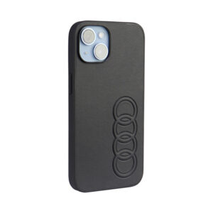 Coque iPhone 14 Audi Synthetic Leather noire — visuel 2