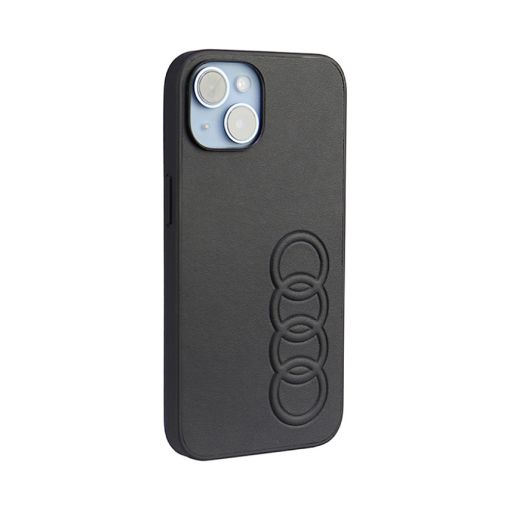 Coque iPhone 14 Audi Synthetic Leather noire — visuel 2
