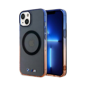 Coque iPhone 14 BMW Gradient Bumper MagSafe grise