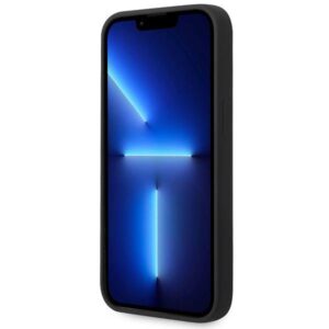 Coque iPhone 14 BMW Liquid Silicone Case Metal Logo noire — visuel 5