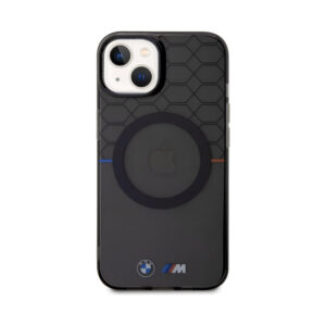 Coque iPhone 14 BMW Pattern MagSafe grise — visuel 3