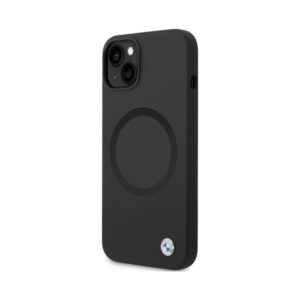 Coque iPhone 14 BMW Signature Liquid Silicone MagSafe noire — visuel 2