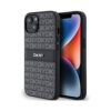Coque iPhone 14 DKNY Leather Mono Stripe & Metal Logo noire