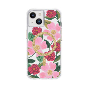 Coque iPhone 14 et iPhone 13 Rifle Paper Clear MagSafe