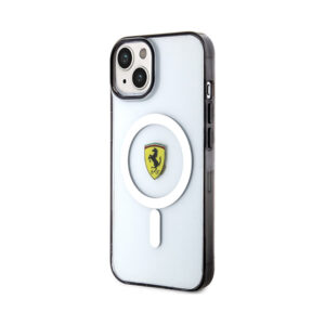Coque iPhone 14 Ferrari Outline Magsafe transparente — visuel 2