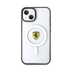 Coque iPhone 14 Ferrari Outline Magsafe transparente — visuel 3