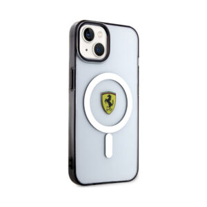 Coque iPhone 14 Ferrari Outline Magsafe transparente — visuel 4