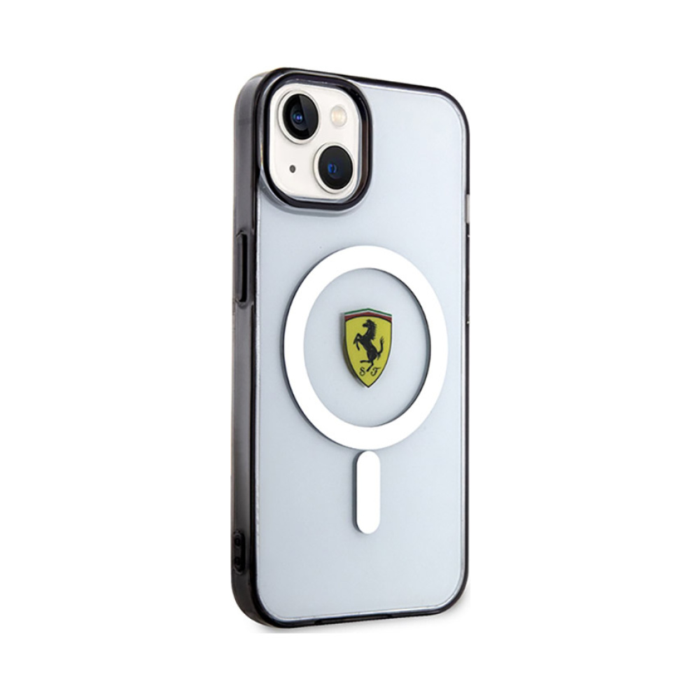 Coque iPhone 14 Ferrari Outline Magsafe transparente — visuel 4