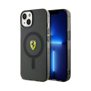 Coque iPhone 14 Ferrari Translucent MagSafe noire