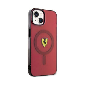 Coque iPhone 14 Ferrari Translucent MagSafe rouge — visuel 4