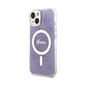 Coque iPhone 14 Guess 4G MagSafe violette — visuel 2