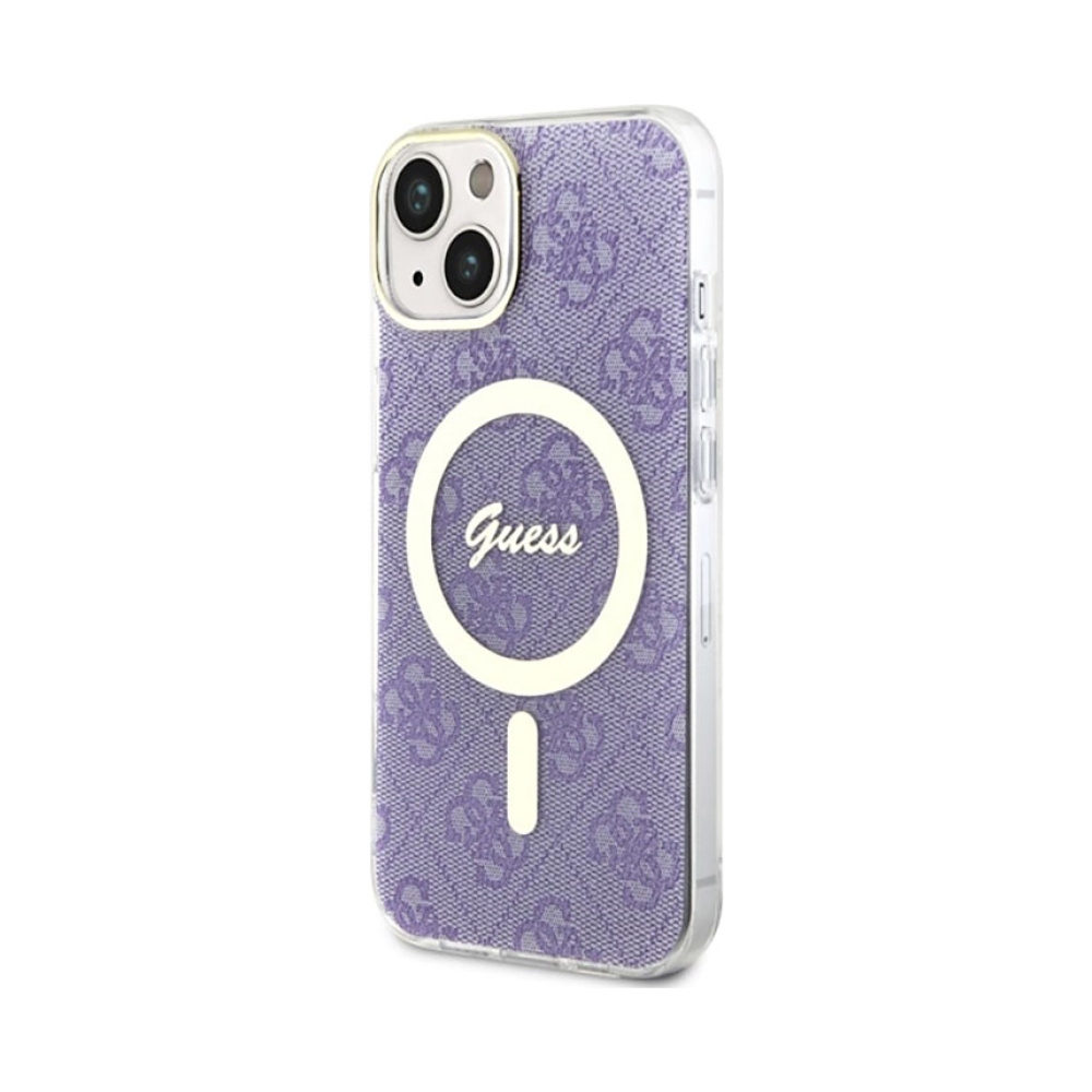 Coque iPhone 14 Guess 4G MagSafe violette — visuel 2