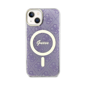 Coque iPhone 14 Guess 4G MagSafe violette — visuel 3