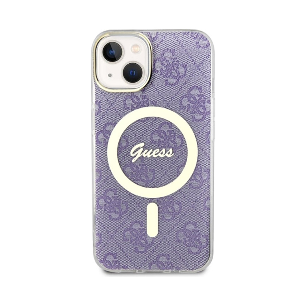 Coque iPhone 14 Guess 4G MagSafe violette — visuel 3