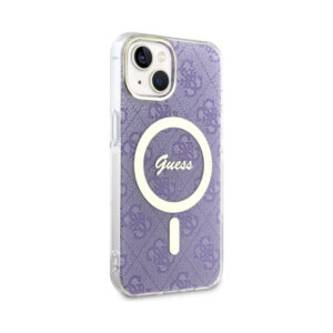 Coque iPhone 14 Guess 4G MagSafe violette — visuel 4