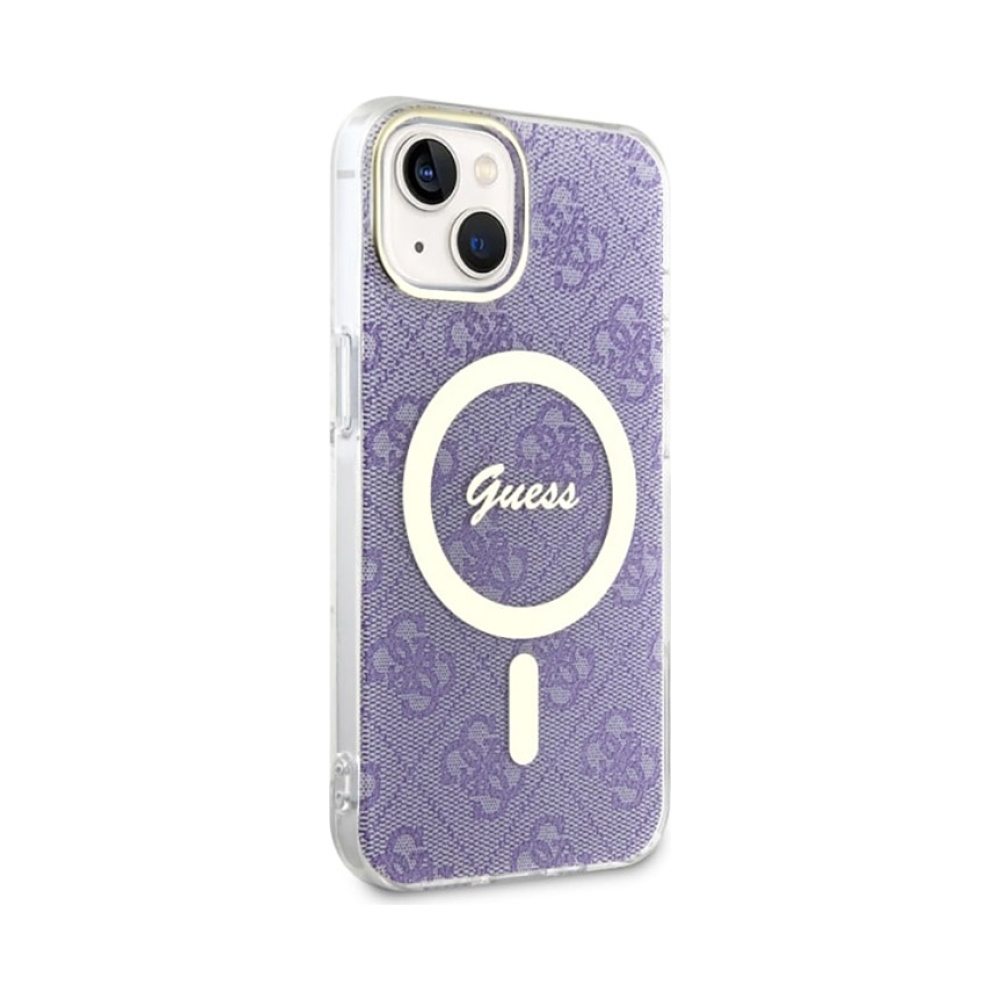 Coque iPhone 14 Guess 4G MagSafe violette — visuel 4