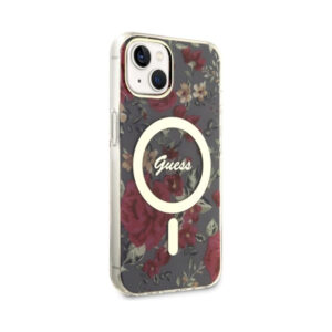Coque iPhone 14 Guess Flower MagSafe verte — visuel 4