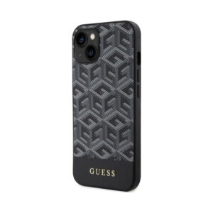 Coque iPhone 14 Guess GCube Stripes MagSafe noire — visuel 2