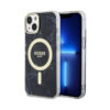 Coque iPhone 14 Guess Marble MagSafe noire