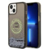 Coque iPhone 14 Karl Lagerfeld Liquid Glitter Round RSG Logo Case noire