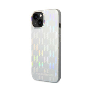 Coque iPhone 14 Karl Lagerfeld Monogram Pattern Case noire — visuel 2