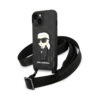 Coque iPhone 14 Karl Lagerfeld NFT Monogram Ikonik Patch noire