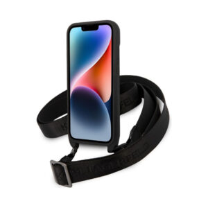 Coque iPhone 14 Karl Lagerfeld NFT Monogram Ikonik Patch noire — visuel 4