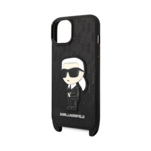 Coque iPhone 14 Karl Lagerfeld NFT Monogram Ikonik Patch noire — visuel 5