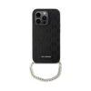 Coque iPhone 14 Karl Lagerfeld Saffiano Monogram Chain noire