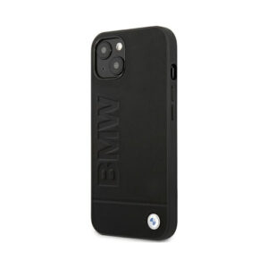 Coque iPhone 14 Plus BMW Leather Hot Stamp noire — visuel 2