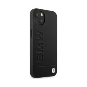 Coque iPhone 14 Plus BMW Leather Hot Stamp noire — visuel 4