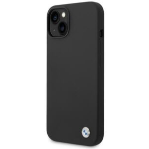 Coque iPhone 14 Plus BMW Liquid Silicone Case Metal Logo noire — visuel 2
