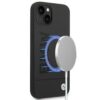 Coque iPhone 14 Plus BMW Silicone Signature Logo MagSafe noire