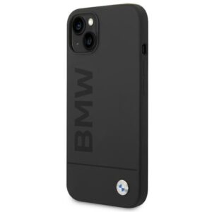 Coque iPhone 14 Plus BMW Silicone Signature Logo MagSafe noire — visuel 3