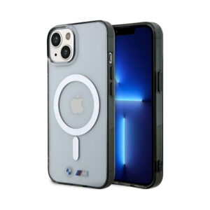 Coque iPhone 14 Plus BMW Silver Ring MagSafe transparente