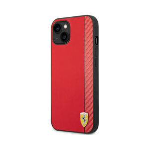 Coque iPhone 14 Plus Ferrari Carbon rouge — visuel 2
