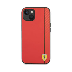 Coque iPhone 14 Plus Ferrari Carbon rouge — visuel 3