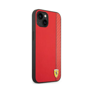 Coque iPhone 14 Plus Ferrari Carbon rouge — visuel 4