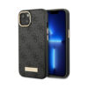 Coque iPhone 14 Plus Guess 4G Logo Plate MagSafe noire