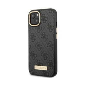 Coque iPhone 14 Plus Guess 4G Logo Plate MagSafe noire — visuel 2