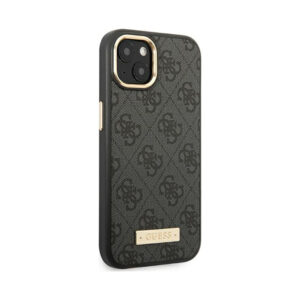 Coque iPhone 14 Plus Guess 4G Logo Plate MagSafe noire — visuel 4