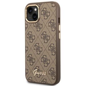 Coque iPhone 14 Plus Guess 4G Metal Camera Outline Case brune — visuel 2