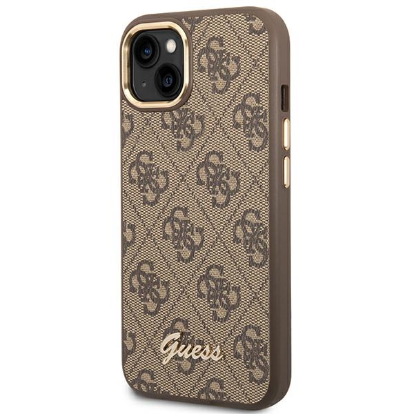 Coque iPhone 14 Plus Guess 4G Metal Camera Outline Case brune — visuel 2