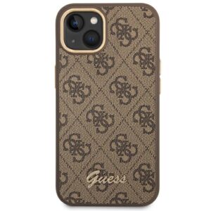 Coque iPhone 14 Plus Guess 4G Metal Camera Outline Case brune — visuel 3