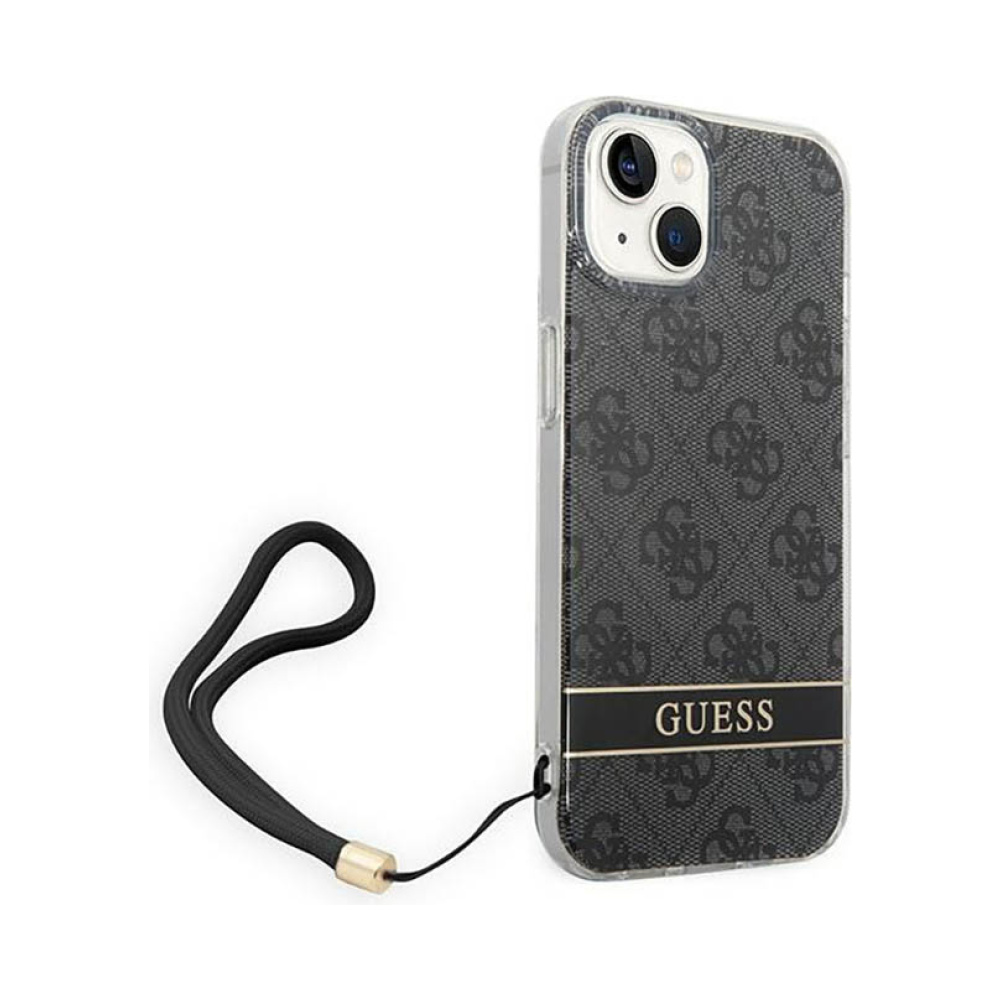 Coque iPhone 14 Plus Guess 4G Print Cord noire — visuel 2
